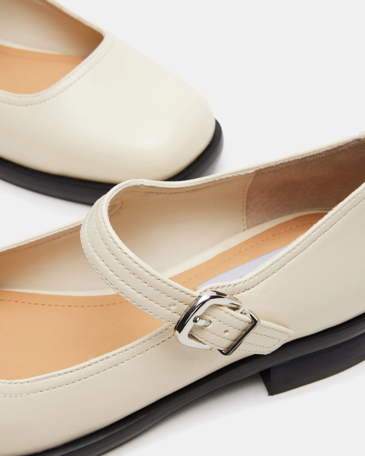 DELANCY Bone Leather Women's Mary Jane Flats Steve Madden BONE LEATHER