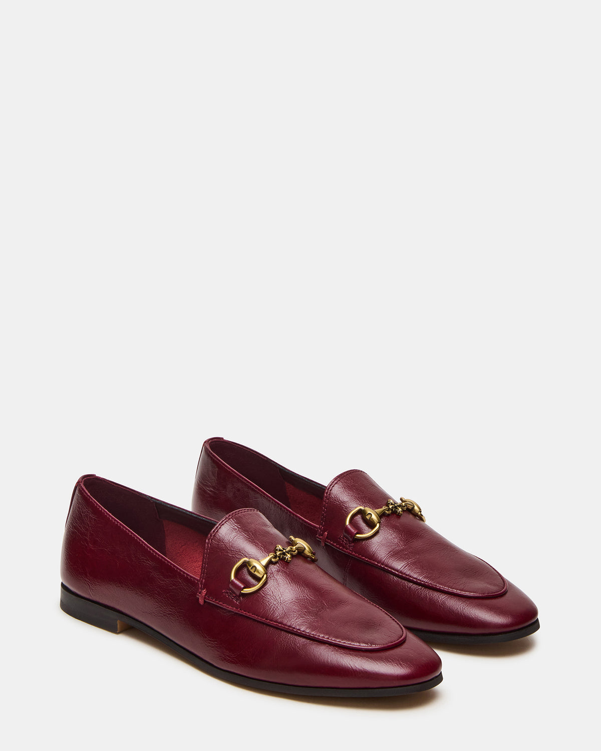 GRAFTON Wine Leather Women's Loafer Steve Madden WINE LEATHER