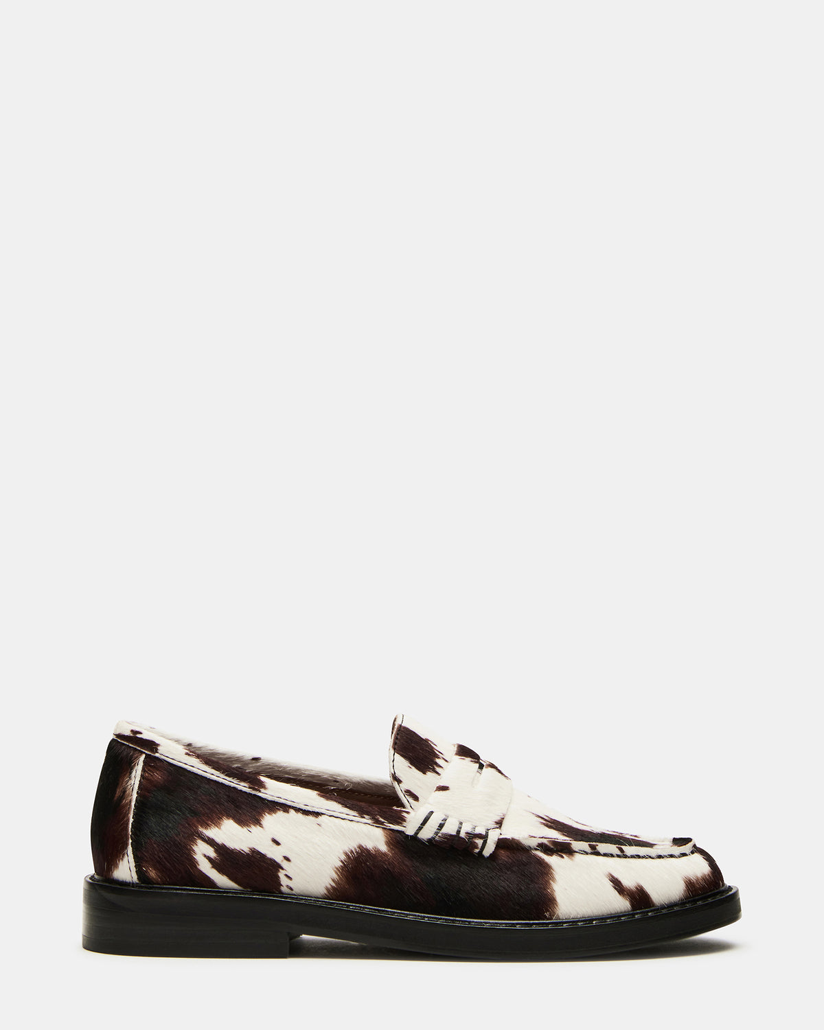 MADISON Brown Cow Print Women's Penny Loafer Steve Madden BROWN MULTI
