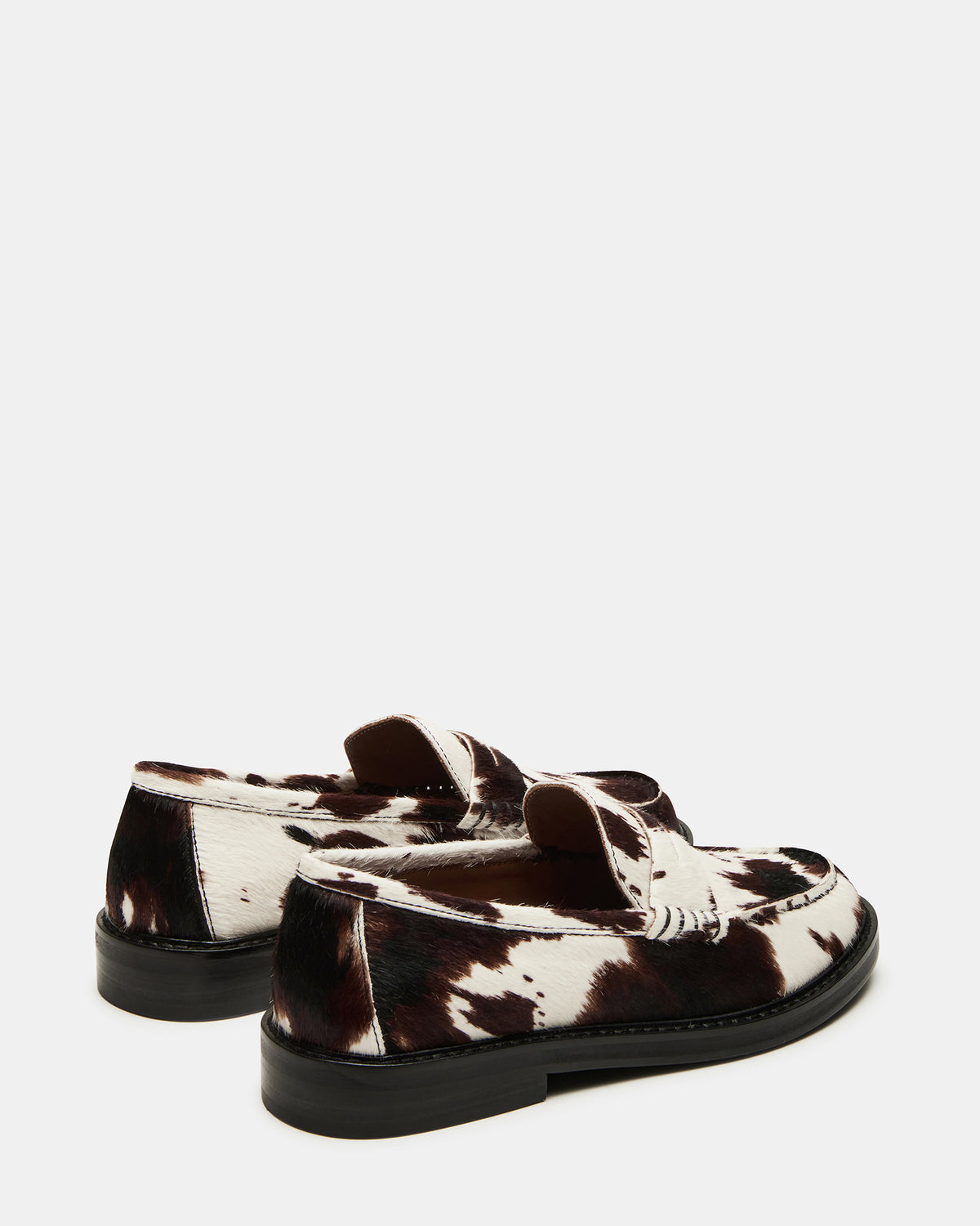 MADISON Brown Cow Print Women's Penny Loafer Steve Madden BROWN MULTI
