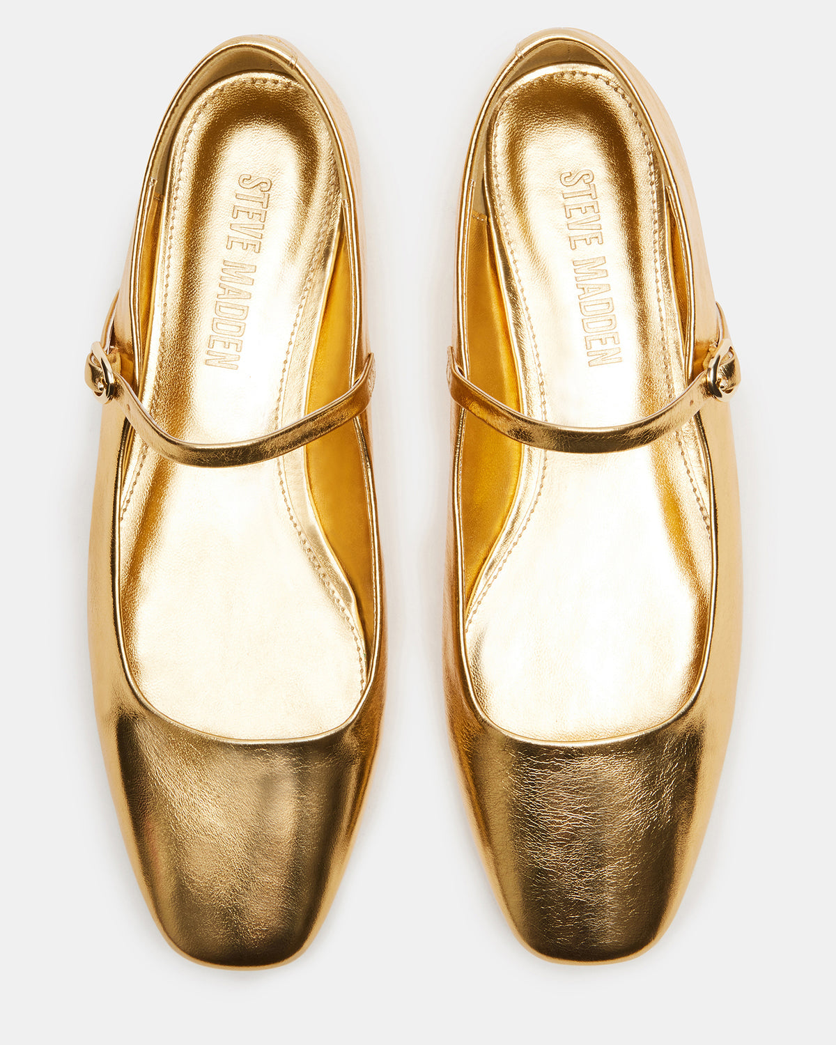 MAPLE Gold Leather Women's Mary Jane Ballet Flat Steve Madden GOLD LEATHER