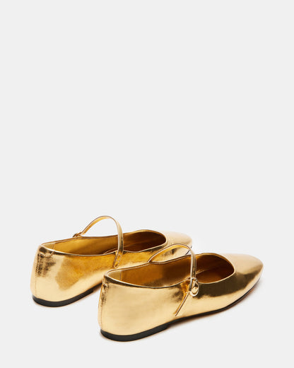 MAPLE Gold Leather Women's Mary Jane Ballet Flat Steve Madden GOLD LEATHER