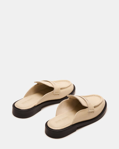 MULBERRY Bone Leather Women's Slip-On Mule Flat Steve Madden BONE LEATHER