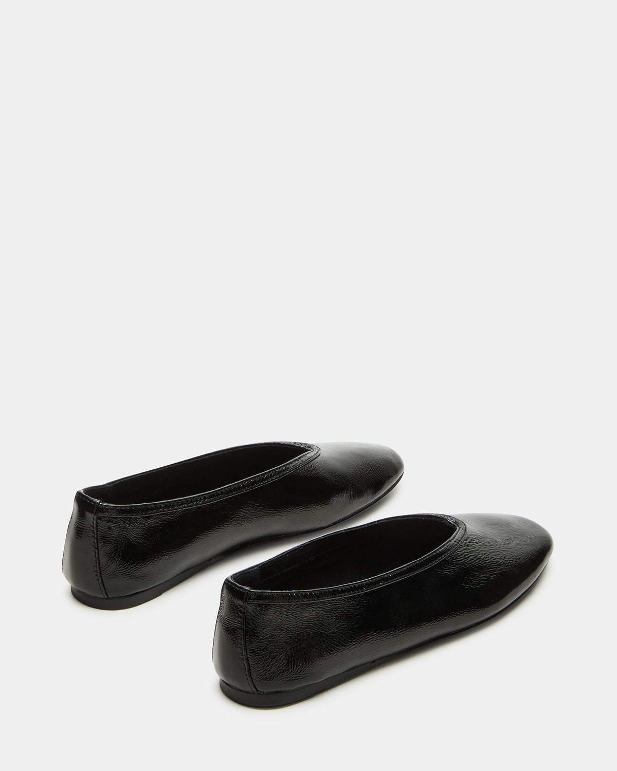 LENI Black/Black Square-Toe Ballet Women's Flat Steve Madden BLACK BLACK