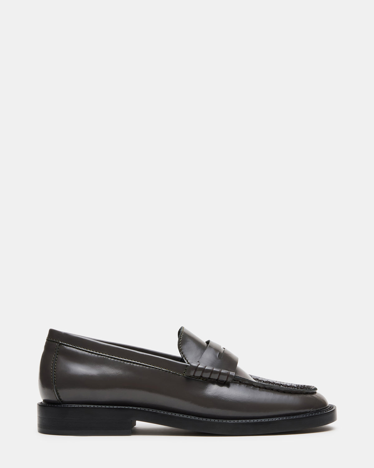 MADISON Grey Leather Women's Penny Loafer Steve Madden GREY LEATHER