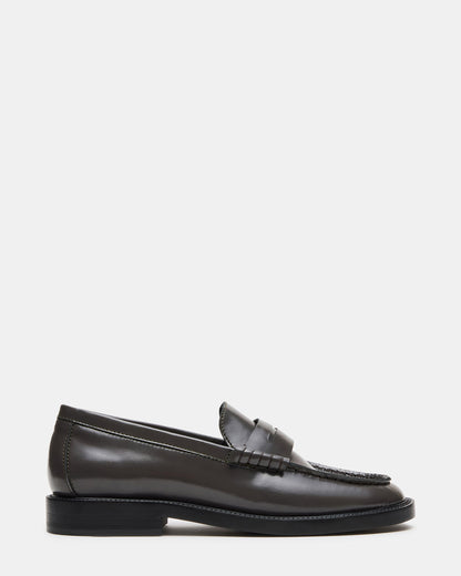 MADISON Grey Leather Women's Penny Loafer Steve Madden GREY LEATHER