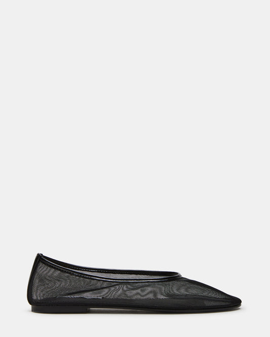 MEADOW Black Mesh Women's Ballet Flats Steve Madden BLACK