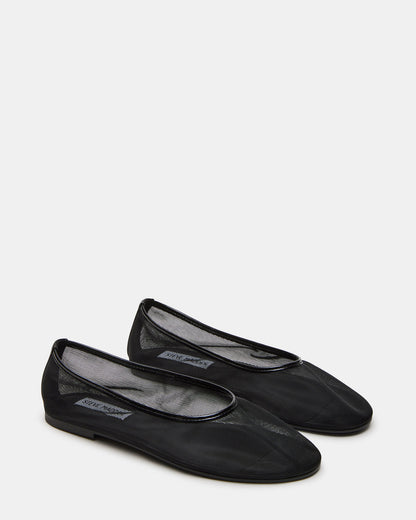 MEADOW Black Mesh Women's Ballet Flats Steve Madden BLACK