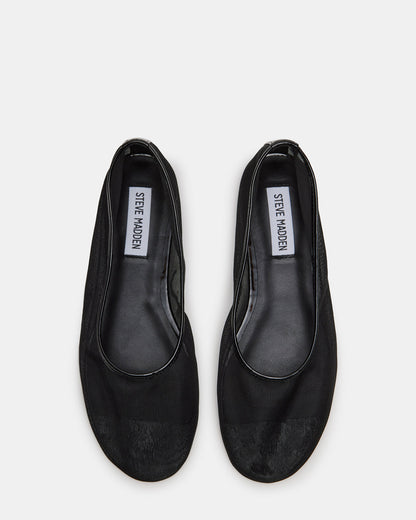 MEADOW Black Mesh Women's Ballet Flats Steve Madden BLACK