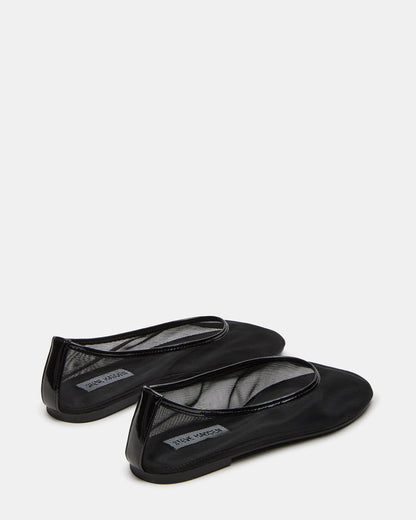 MEADOW Black Mesh Women's Ballet Flats Steve Madden BLACK