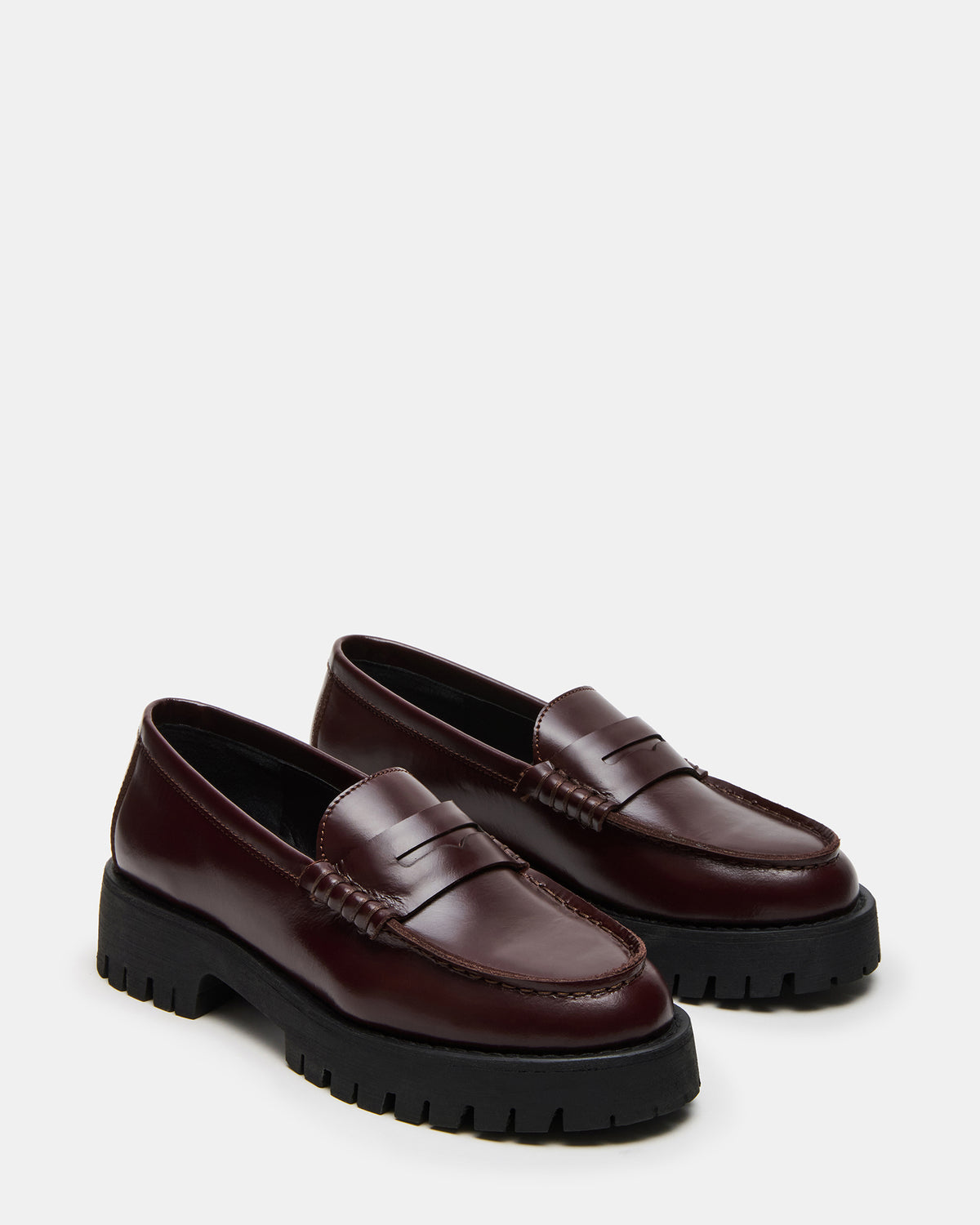 LANGSTEN Burgundy Women's Platform Lug Loafer Steve Madden BURGUNDY