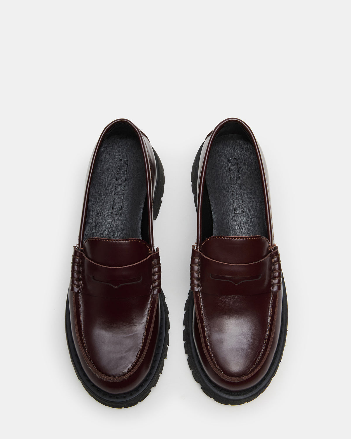 LANGSTEN Burgundy Women's Platform Lug Loafer Steve Madden BURGUNDY
