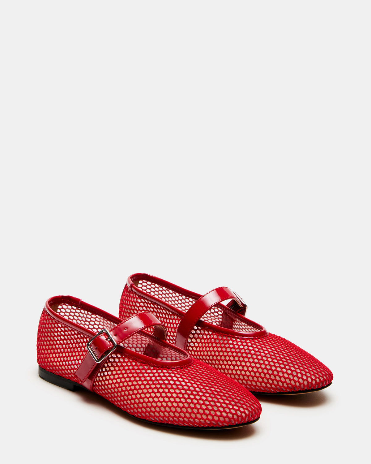 DREAMING Red Mesh Women's Mary Jane Flats Steve Madden RED