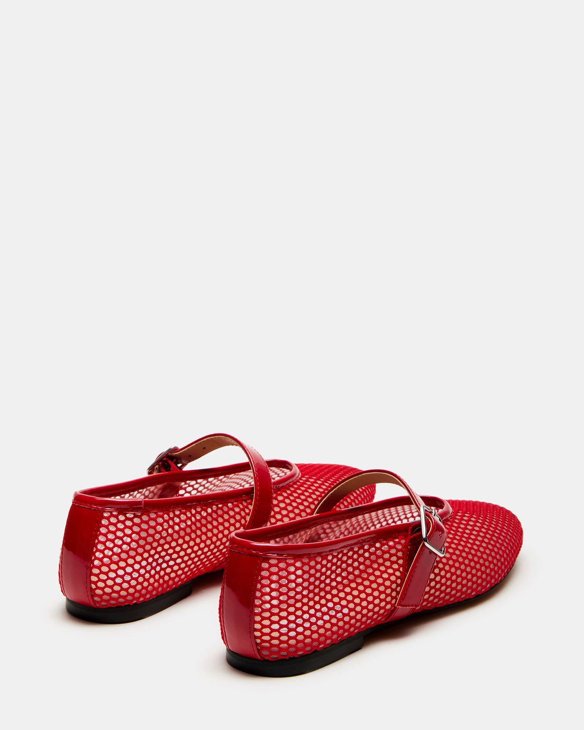 DREAMING Red Mesh Women's Mary Jane Flats Steve Madden RED
