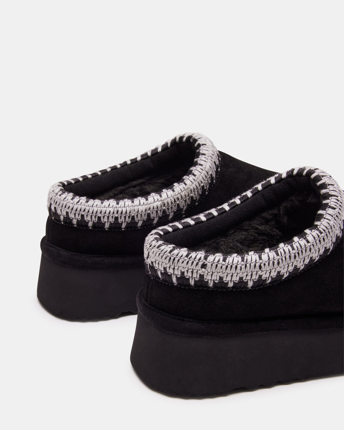 SELENA Black Suede Women's Natural Slip-On Mule Flat Steve Madden BLACK SUEDE