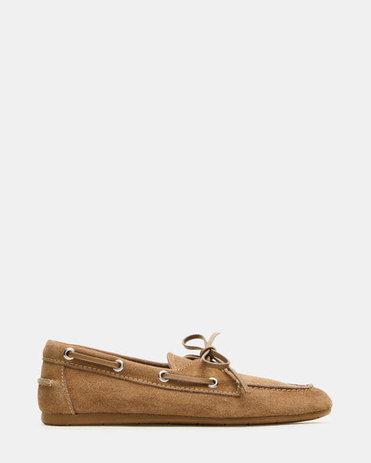 SAG Taupe Suede Women's Boat Shoe Steve Madden TAUPE SUEDE