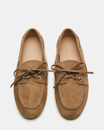 SAG Taupe Suede Women's Boat Shoe Steve Madden TAUPE SUEDE