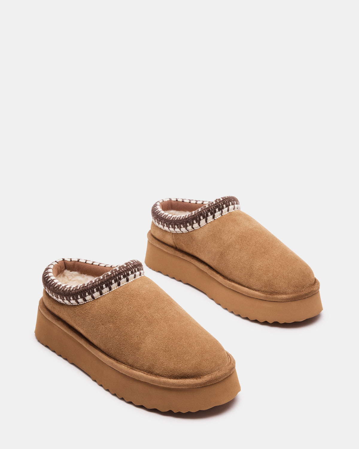 SELENA Chestnut Suede Women's Natural Slip-On Mule Flat Steve Madden CHESTNUT SUEDE