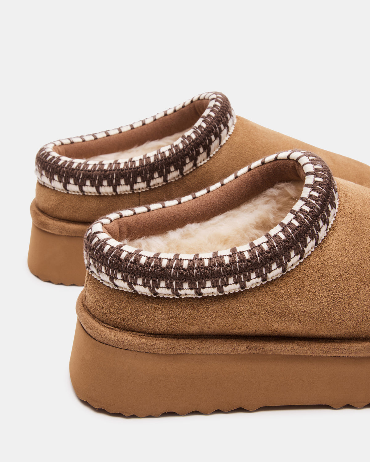 SELENA Chestnut Suede Women's Natural Slip-On Mule Flat Steve Madden CHESTNUT SUEDE