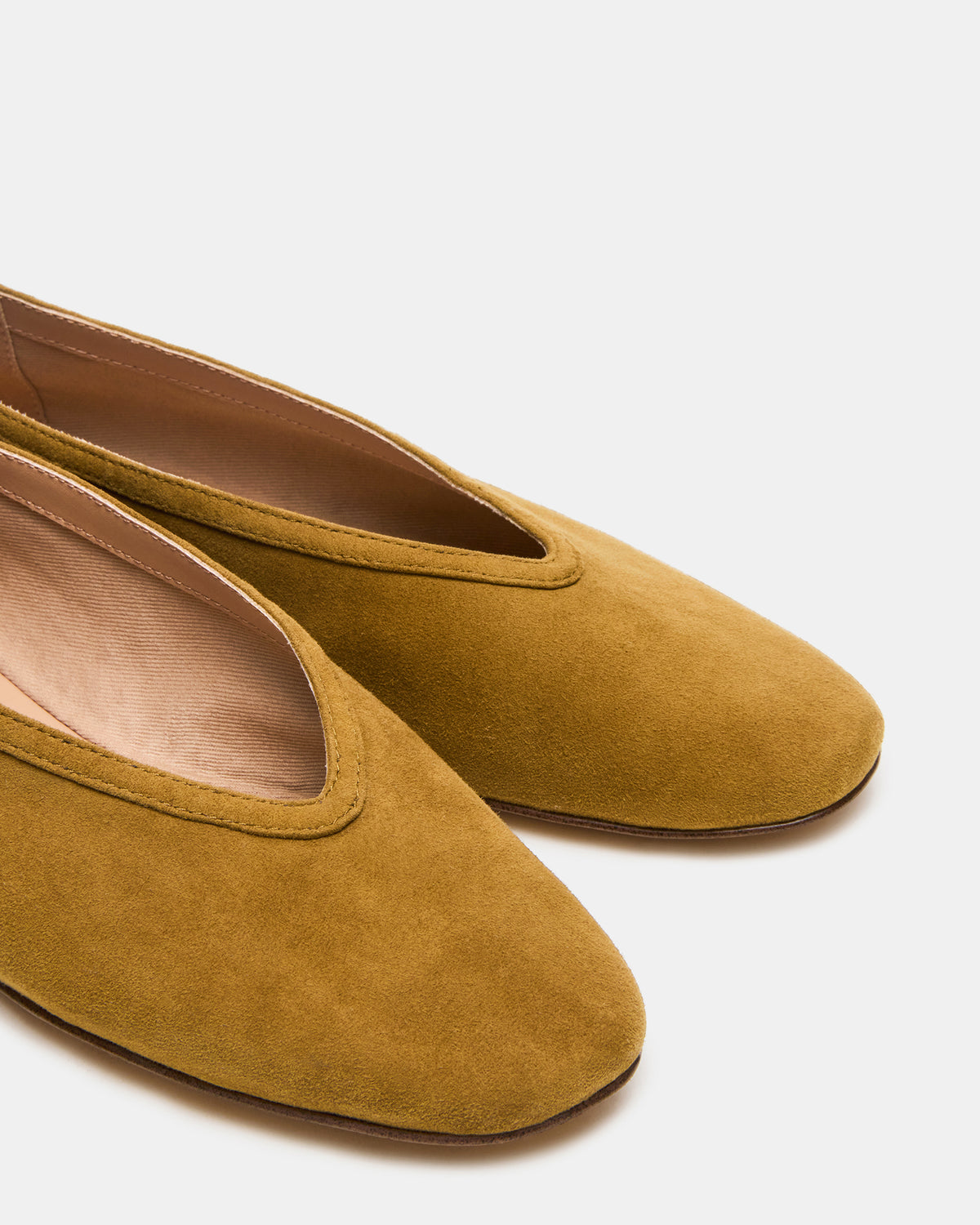 LENI Mustard Suede Square-Toe Ballet Women's Flat Steve Madden MUSTARD SUEDE