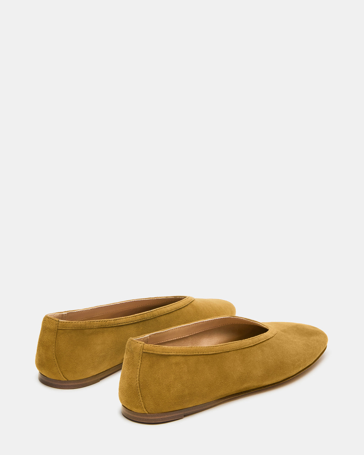 LENI Mustard Suede Square-Toe Ballet Women's Flat Steve Madden MUSTARD SUEDE