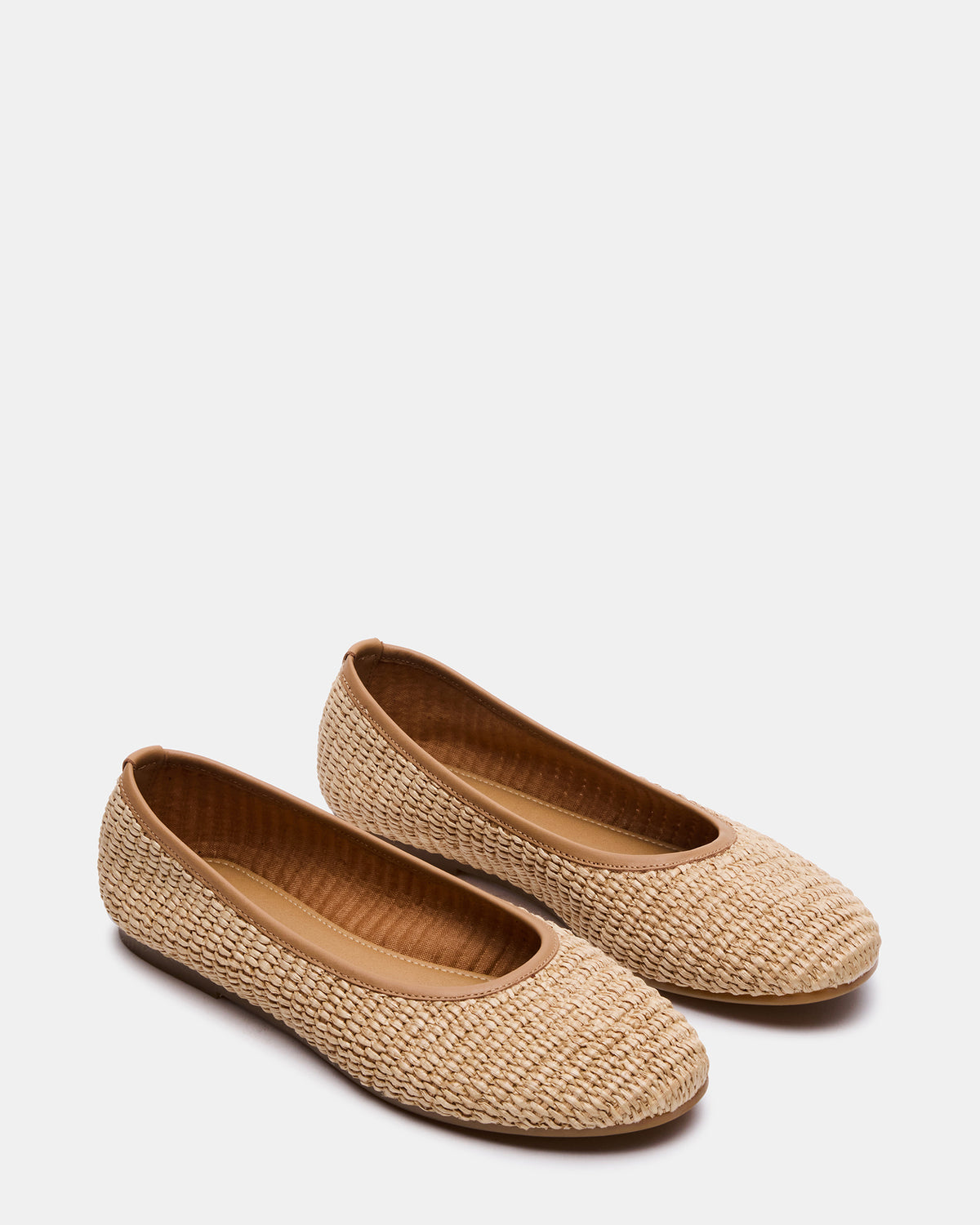MERLOT Natural Raffia Ballet Women's Flat Steve Madden NATURAL RAFFIA