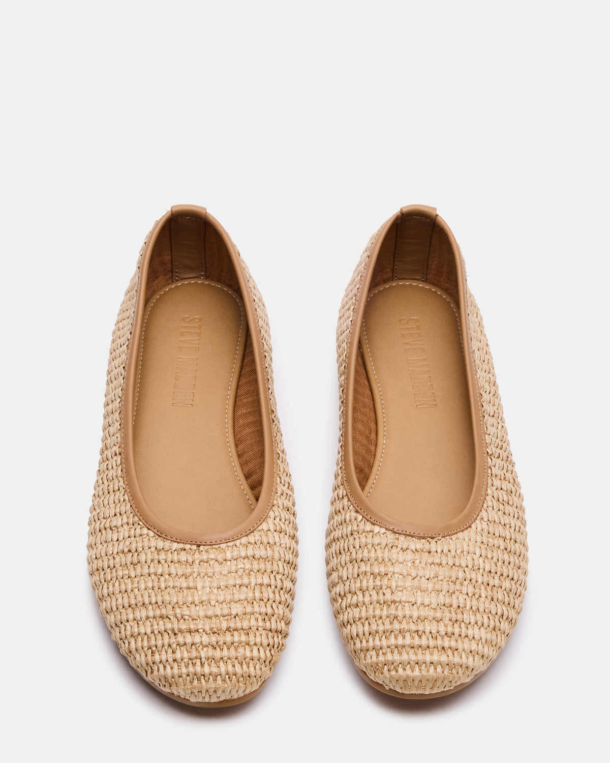 MERLOT Natural Raffia Ballet Women's Flat Steve Madden NATURAL RAFFIA