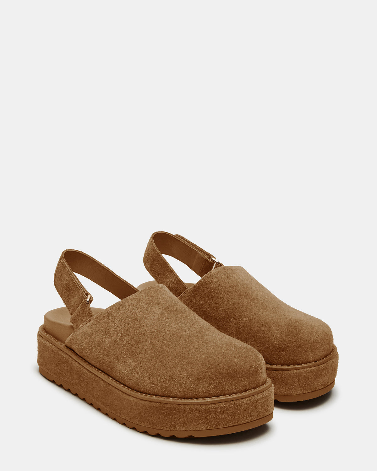 MELLOW Cognac Suede Women's Slingback Platform Clog Steve Madden COGNAC SUEDE