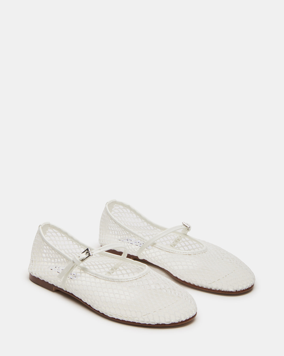 MAGS White Mary Jane Women's Ballet Flats Steve Madden WHITE