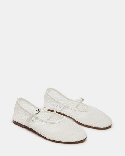 MAGS White Mary Jane Women's Ballet Flats Steve Madden WHITE