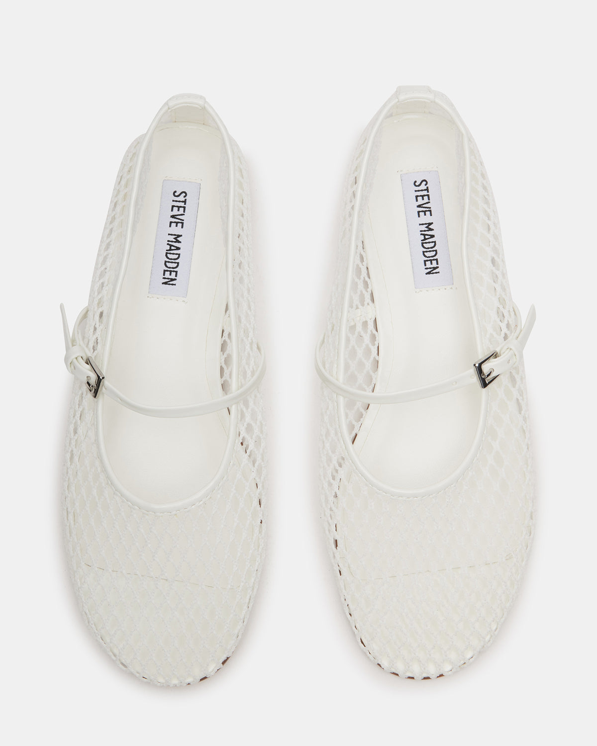 MAGS White Mary Jane Women's Ballet Flats Steve Madden WHITE