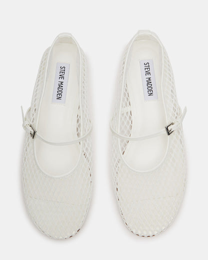 MAGS White Mary Jane Women's Ballet Flats Steve Madden WHITE