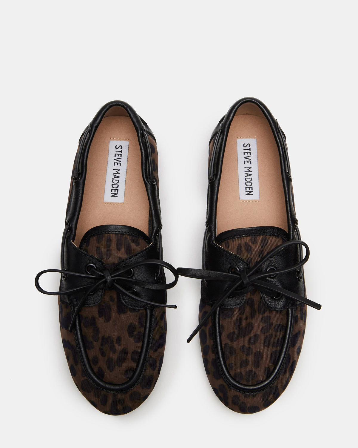 SAG Black/Leopard Women's Boat Shoe Steve Madden BLACK LEOPARD