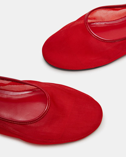 MEADOW Red Mesh Women's Ballet Flats Steve Madden RED