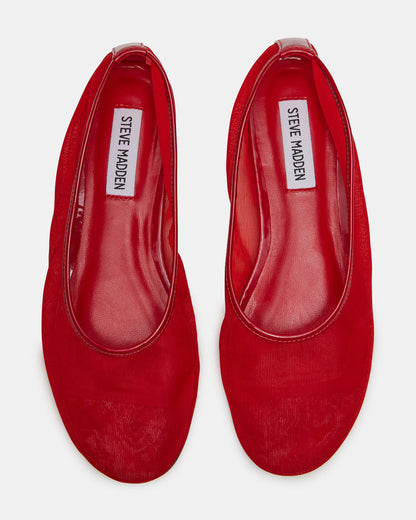 MEADOW Red Mesh Women's Ballet Flats Steve Madden RED