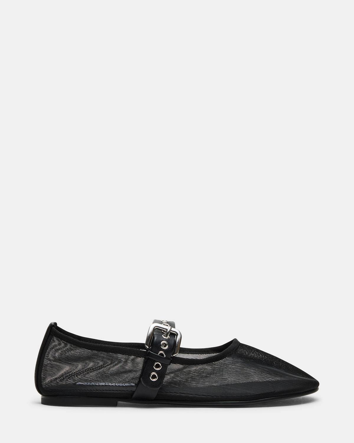 MITSY Black/Black Mary Jane Mesh Ballet Women's Flat Steve Madden BLACK/BLACK