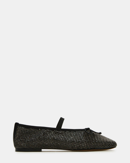 DELARA Rhinestones Black Multi Mary Jane Ballet Women's Flat Steve Madden BLACK MULTI