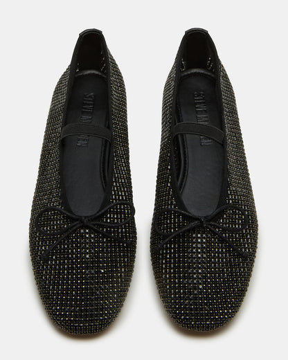 DELARA Rhinestones Black Multi Mary Jane Ballet Women's Flat Steve Madden BLACK MULTI