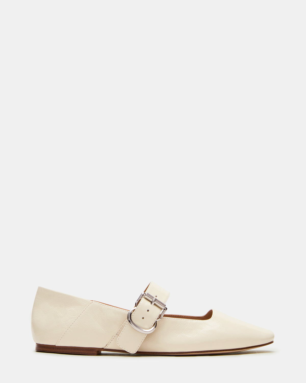 JENNI Bone Leather Women's Square-Toe Mary Jane Ballet Flat Steve Madden BONE LEATHER