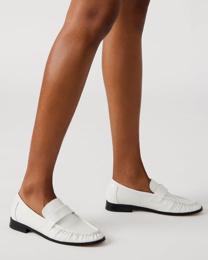 RIDLEY Ice Leather Tailored Loafer | Women's Loafers Steve Madden ICE LEATHER