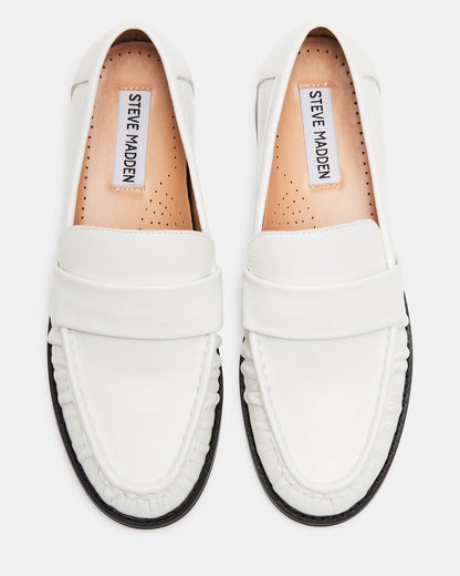 RIDLEY Ice Leather Tailored Loafer | Women's Loafers Steve Madden ICE LEATHER