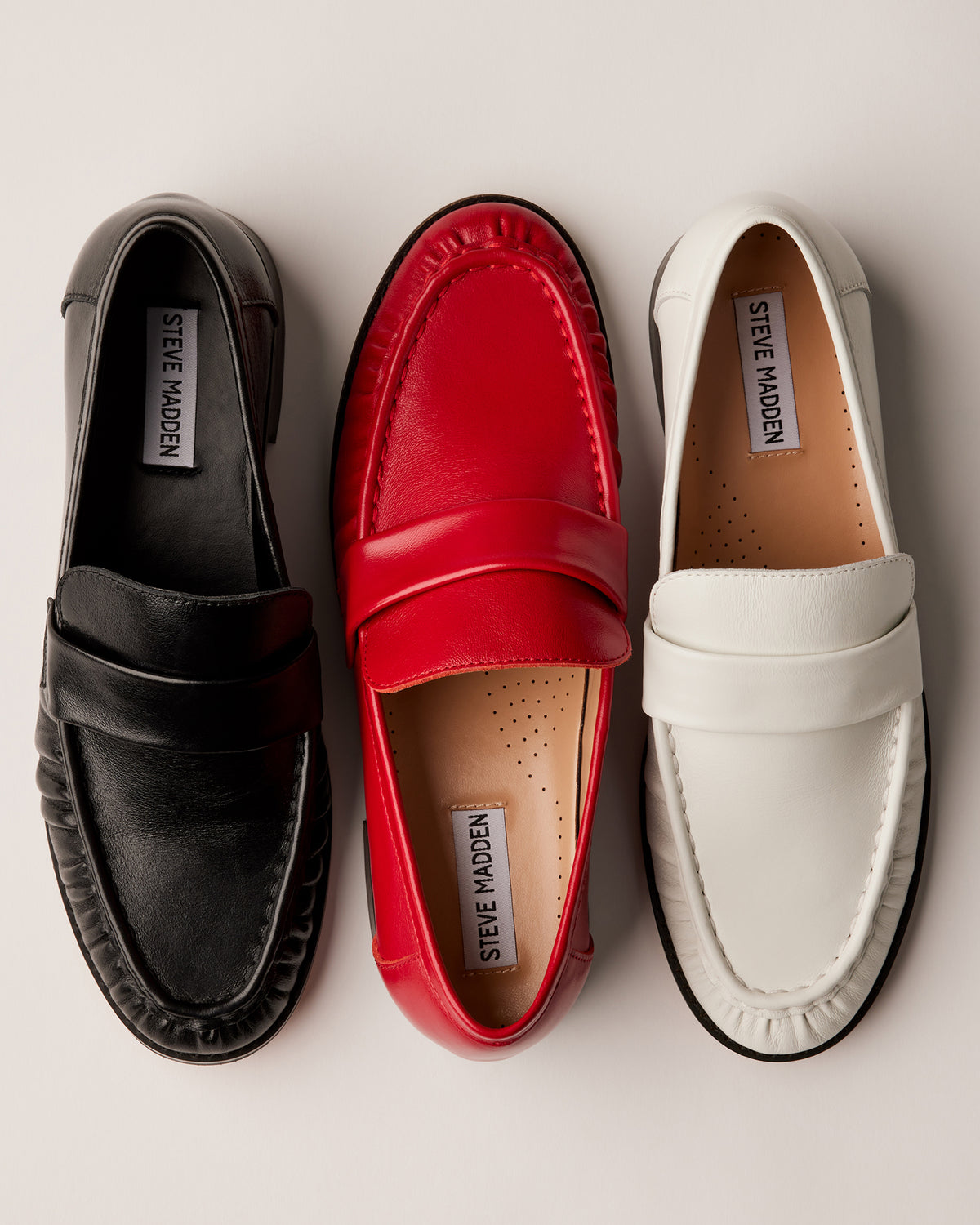 RIDLEY Ice Leather Tailored Loafer | Women's Loafers Steve Madden ICE LEATHER