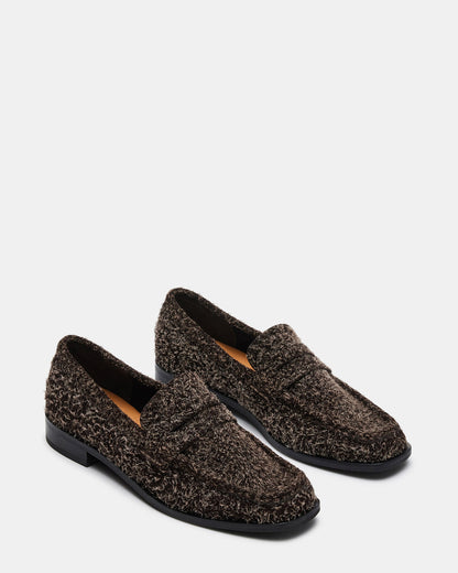PARLOUR Brown Suede Square Toe Loafer | Women's Loafers Steve Madden BROWN SUEDE