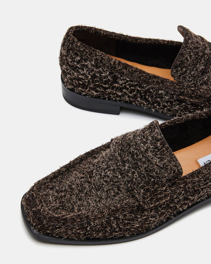 PARLOUR Brown Suede Square Toe Loafer | Women's Loafers Steve Madden BROWN SUEDE