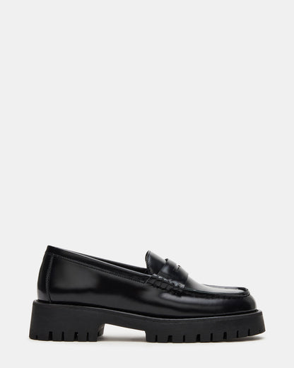 LANGSTEN Black Box Women's Platform Lug Loafer Steve Madden BLACK BOX