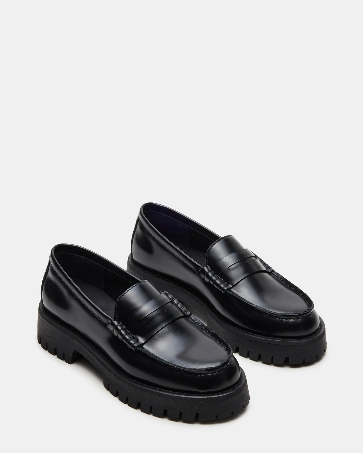 LANGSTEN Black Box Women's Platform Lug Loafer Steve Madden BLACK BOX
