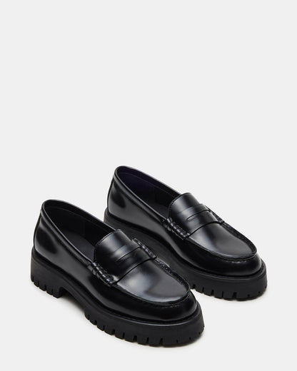 LANGSTEN Black Box Women's Platform Lug Loafer Steve Madden BLACK BOX