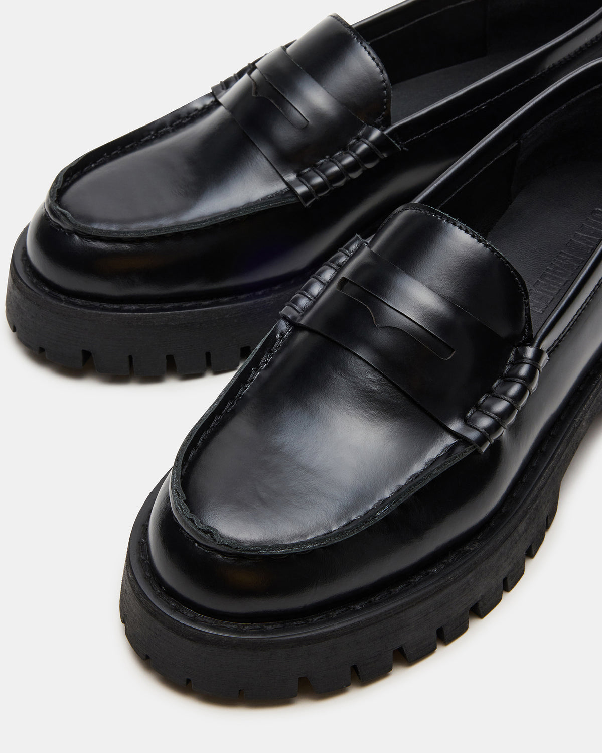 LANGSTEN Black Box Women's Platform Lug Loafer Steve Madden BLACK BOX