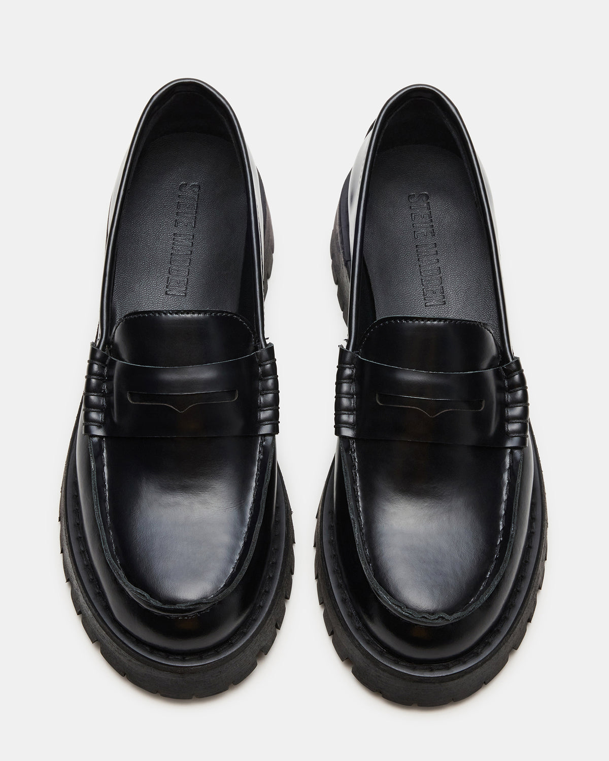 LANGSTEN Black Box Women's Platform Lug Loafer Steve Madden BLACK BOX