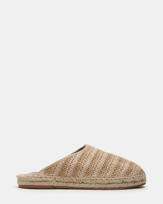 GILLIGAN Raffia Espadrille Mule Flat | Women's Flats Steve Madden RAFFIA